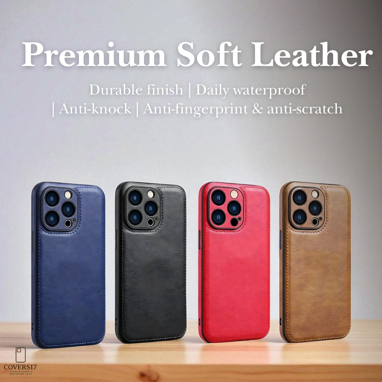 Premium Soft Leather Case for iPhone 17, Iphone 16