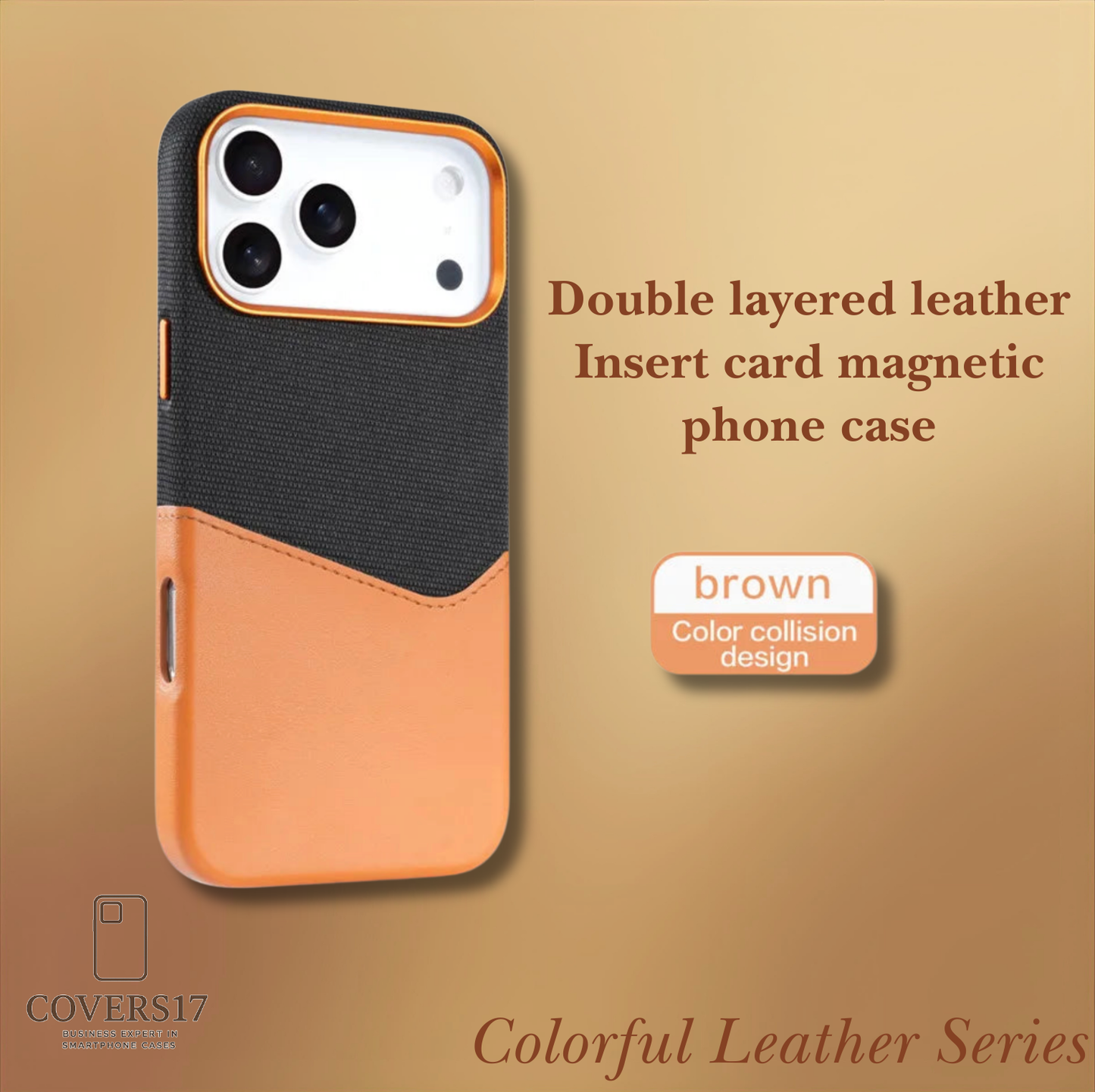 Coloured Leather Case for Iphone 17, Iphone 16