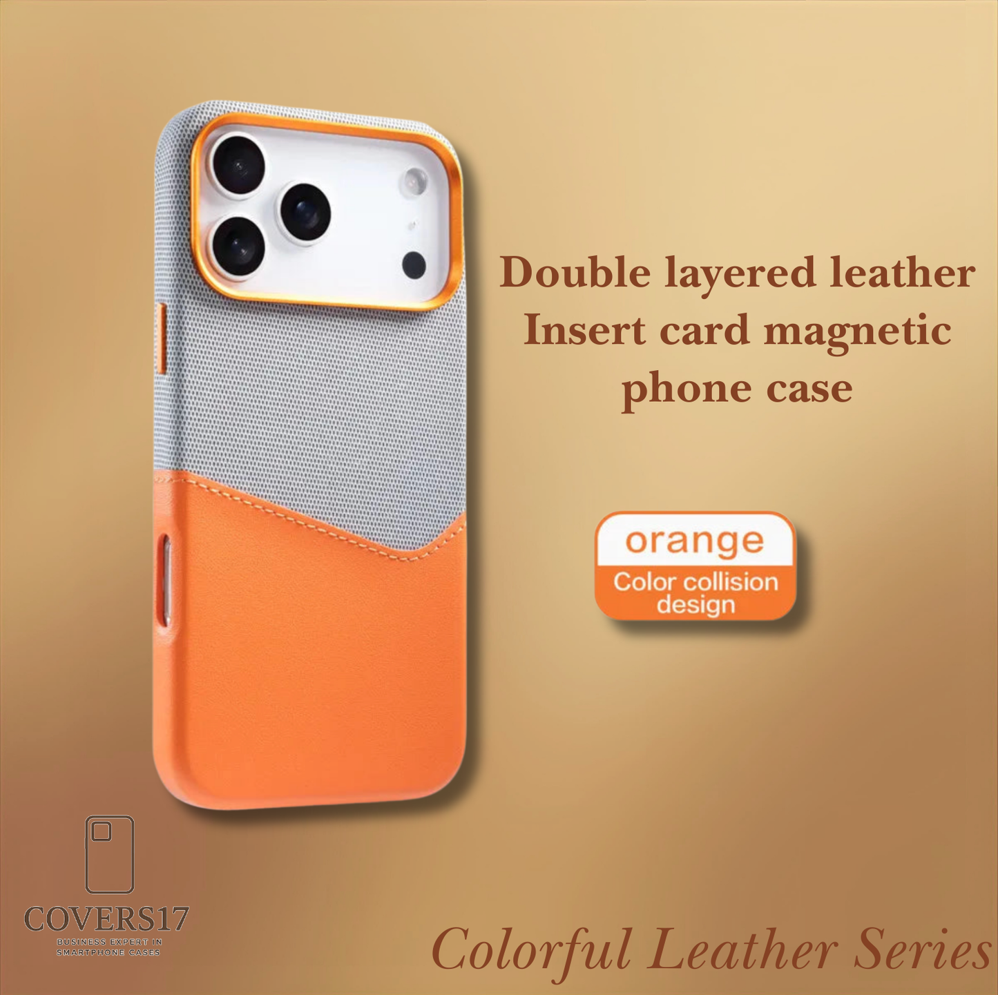 Coloured Leather Case for Iphone 17, Iphone 16