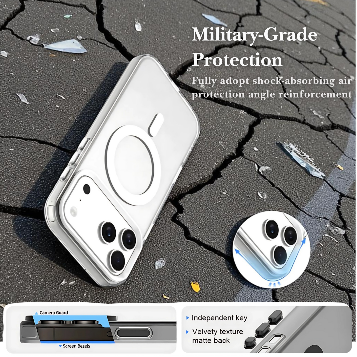 Color Clear Case MagSafe for Iphone 17