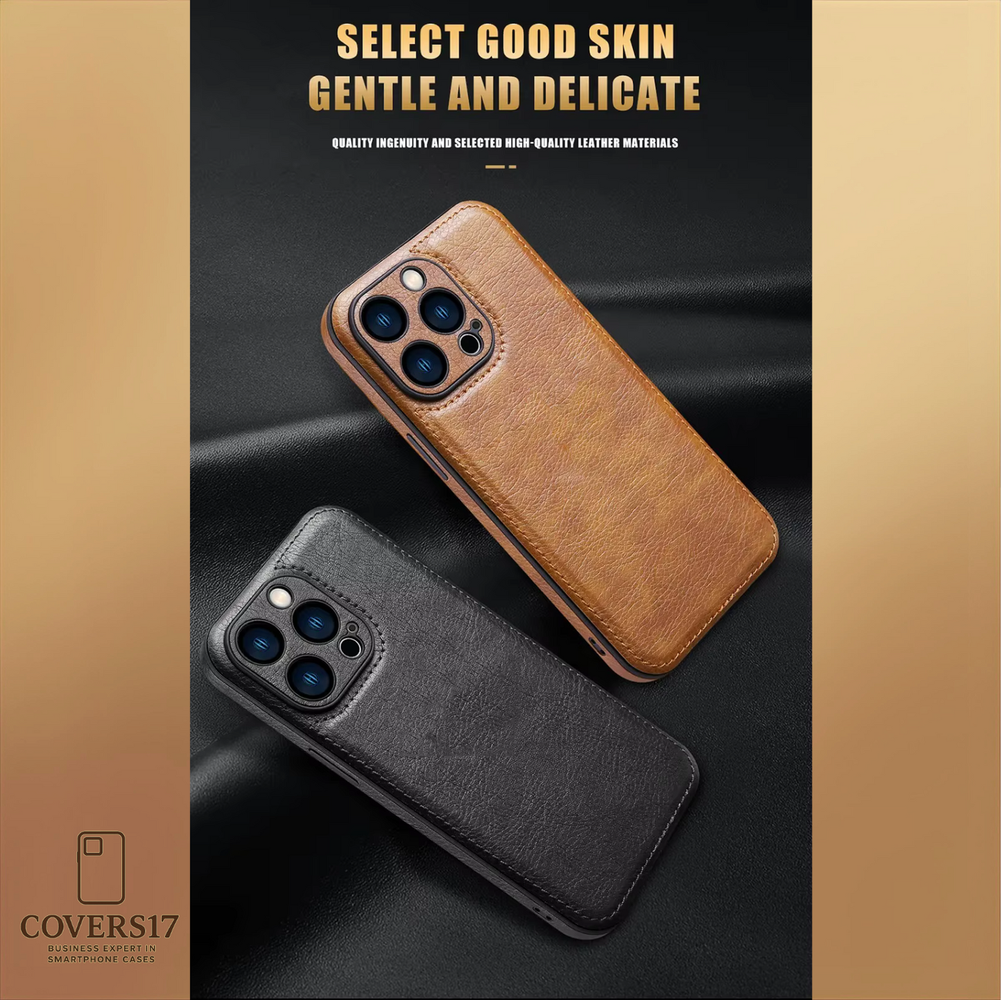 Premium Leather Case for Iphone 17, Iphone 16