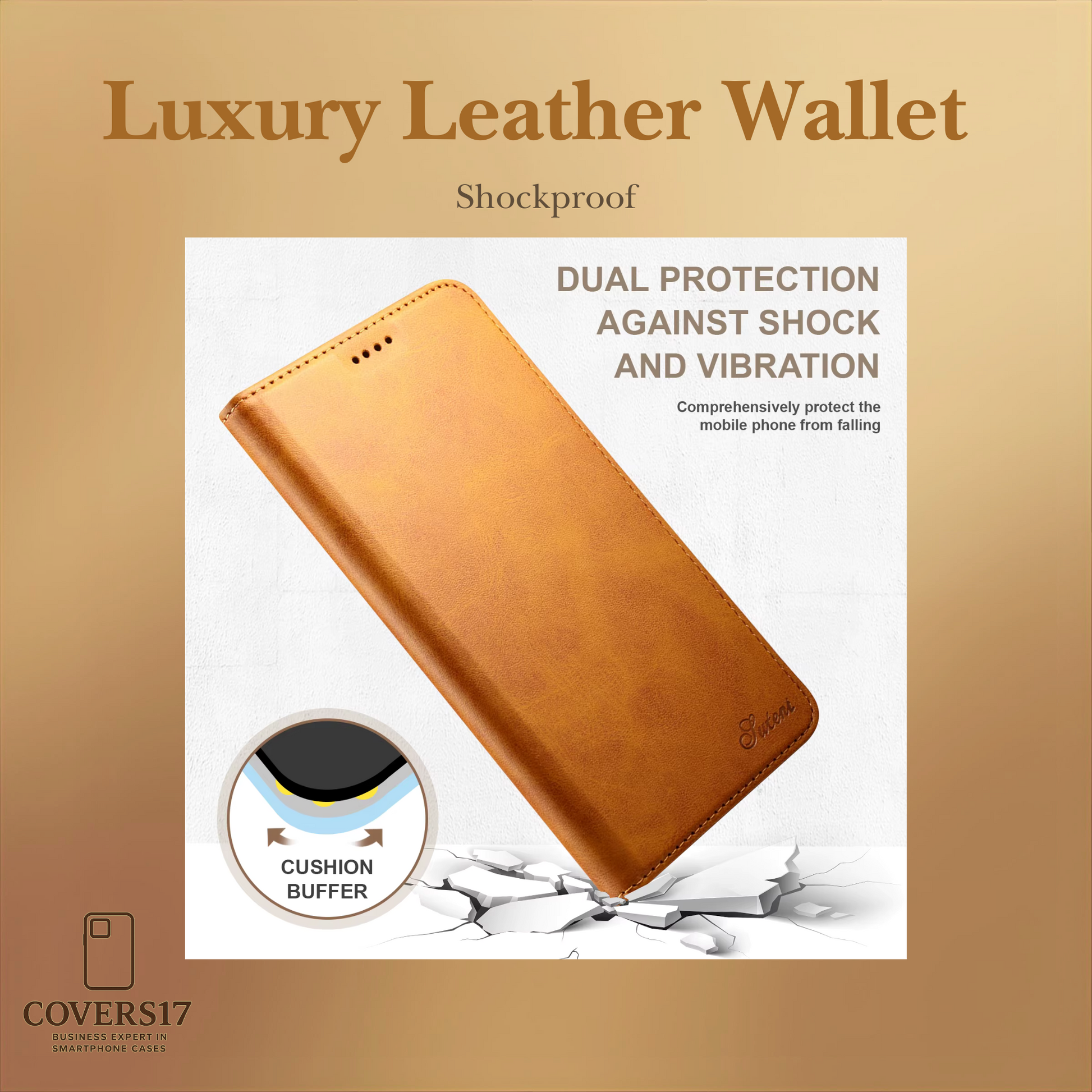 Luxury Leather Wallet Case for Iphone 17, Iphone 16