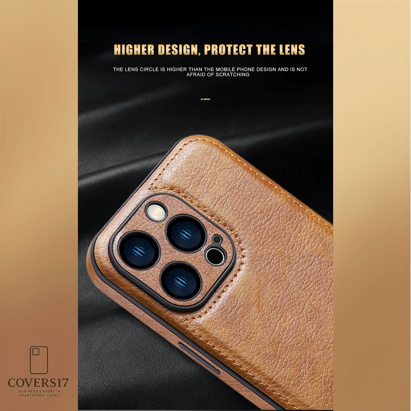 Premium Leather Case for Iphone 17, Iphone 16