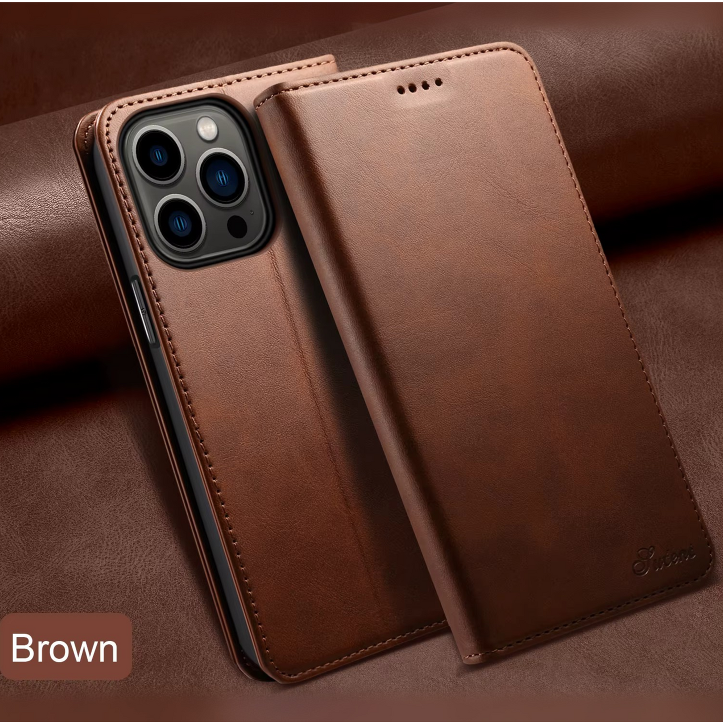 Luxury Leather Wallet Case for Iphone 17, Iphone 16
