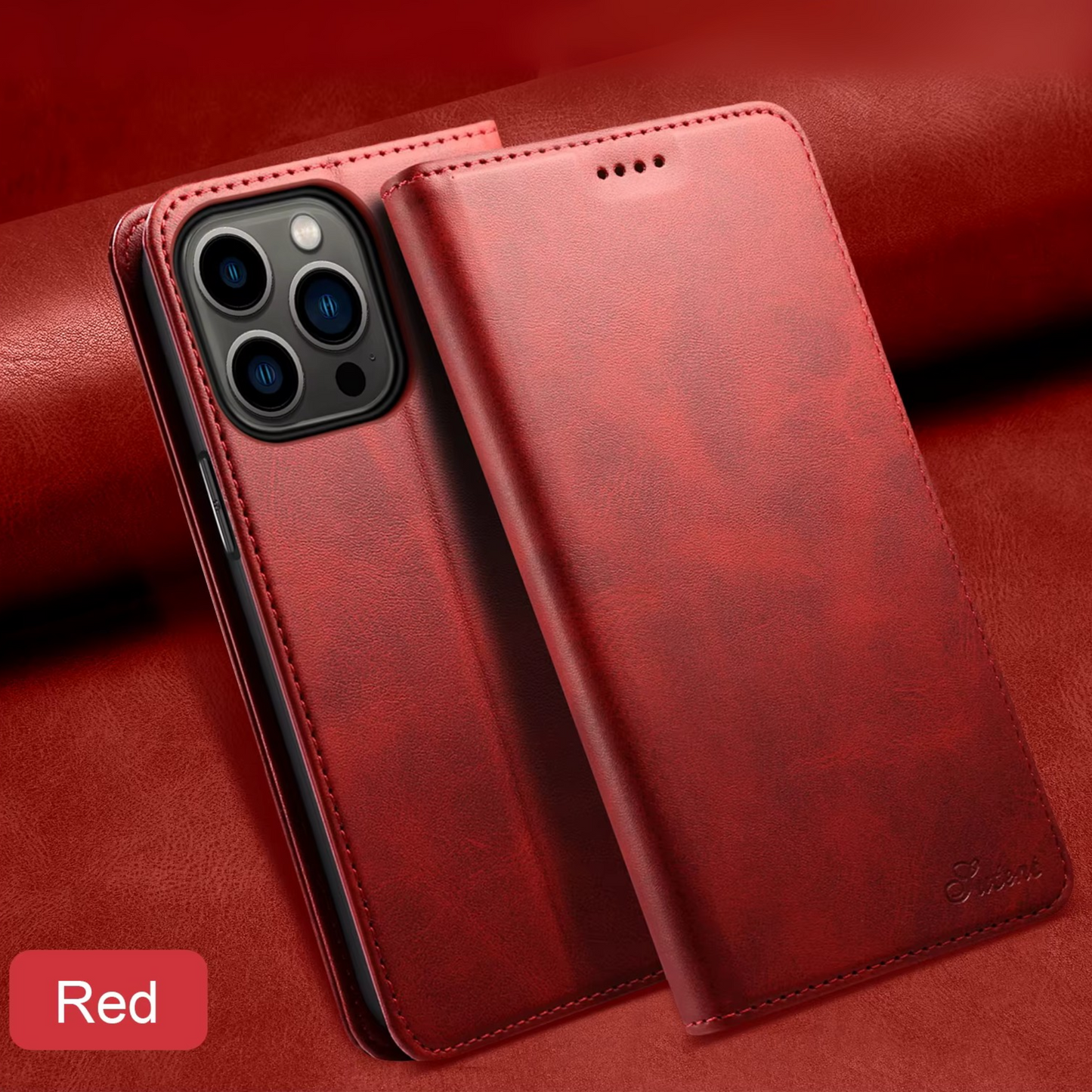 Luxury Leather Wallet Case for Iphone 17, Iphone 16