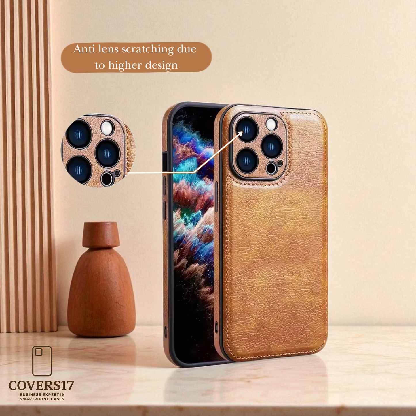 Premium Soft Leather Case for iPhone 17, Iphone 16