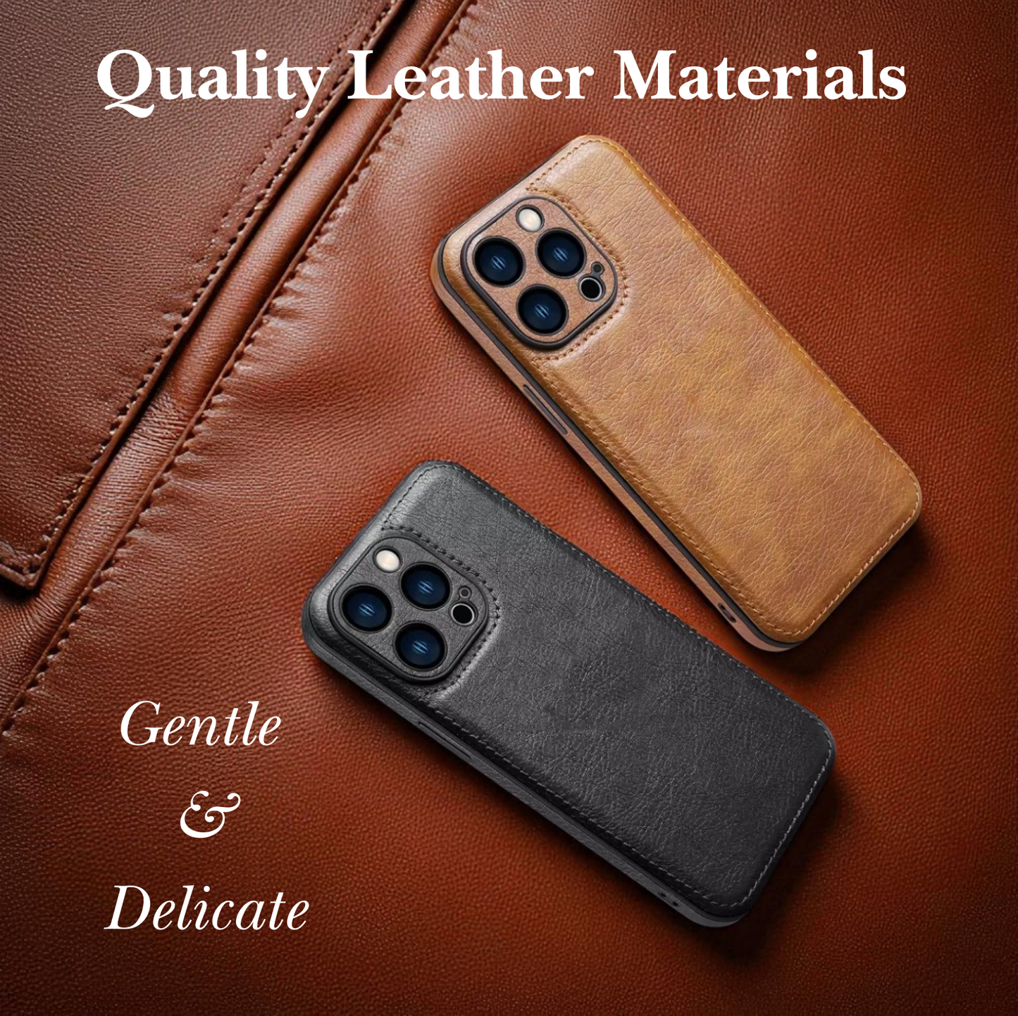Premium Soft Leather Case for iPhone 17, Iphone 16