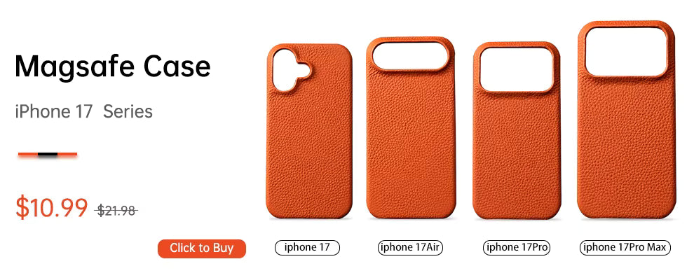 Luxury Natural Cowhide Leather Magnetic Case