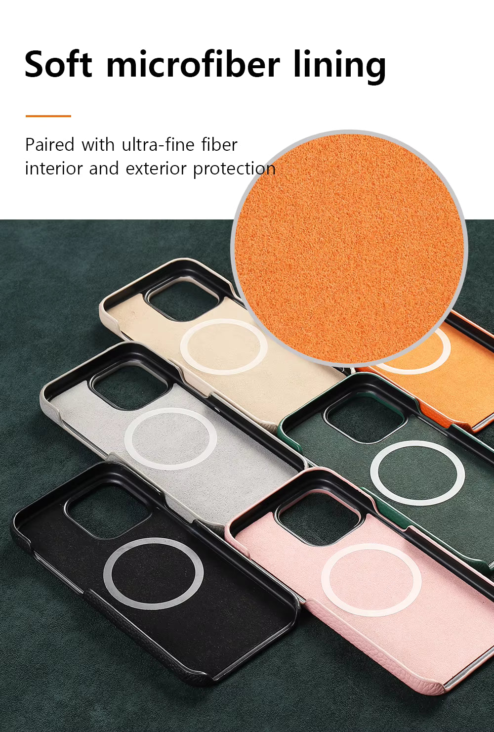 Luxury Natural Cowhide Leather Magnetic Case