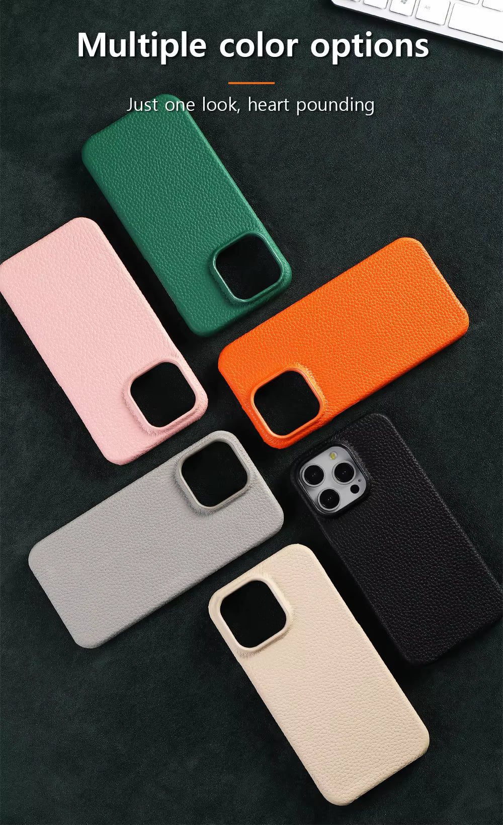 Luxury Natural Cowhide Leather Magnetic Case